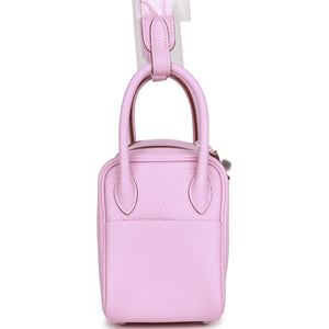 Hermes Mini Lindy Mauve Sylvestre Clemence Palladium Hardware