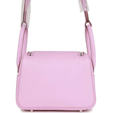 Hermes Mini Lindy Mauve Sylvestre Clemence Palladium Hardware