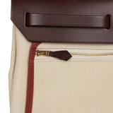 Hermes Herbag Zip PM 31 Beton Toile H Berline Rouge Sellier Hunter Gold Hardware
