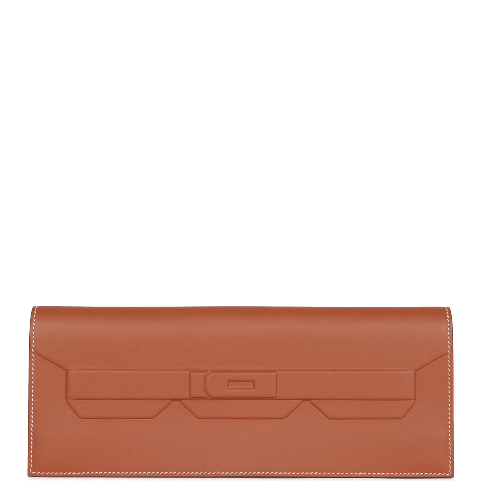 Hermes Shadow Kelly Cut Gold Swift Calfskin