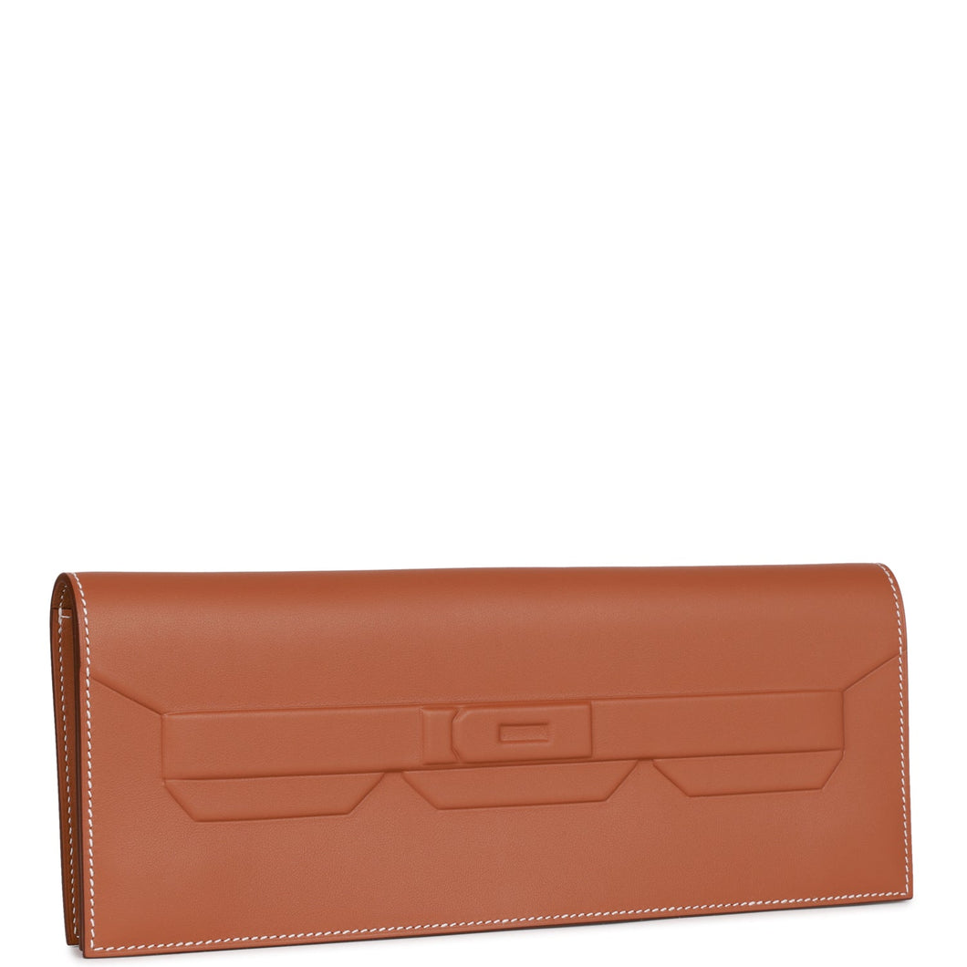 Hermes Shadow Kelly Cut Gold Swift Calfskin