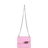 Hermes Mini Verrou Chaine Bag Bubblegum Ostrich Palladium Hardware