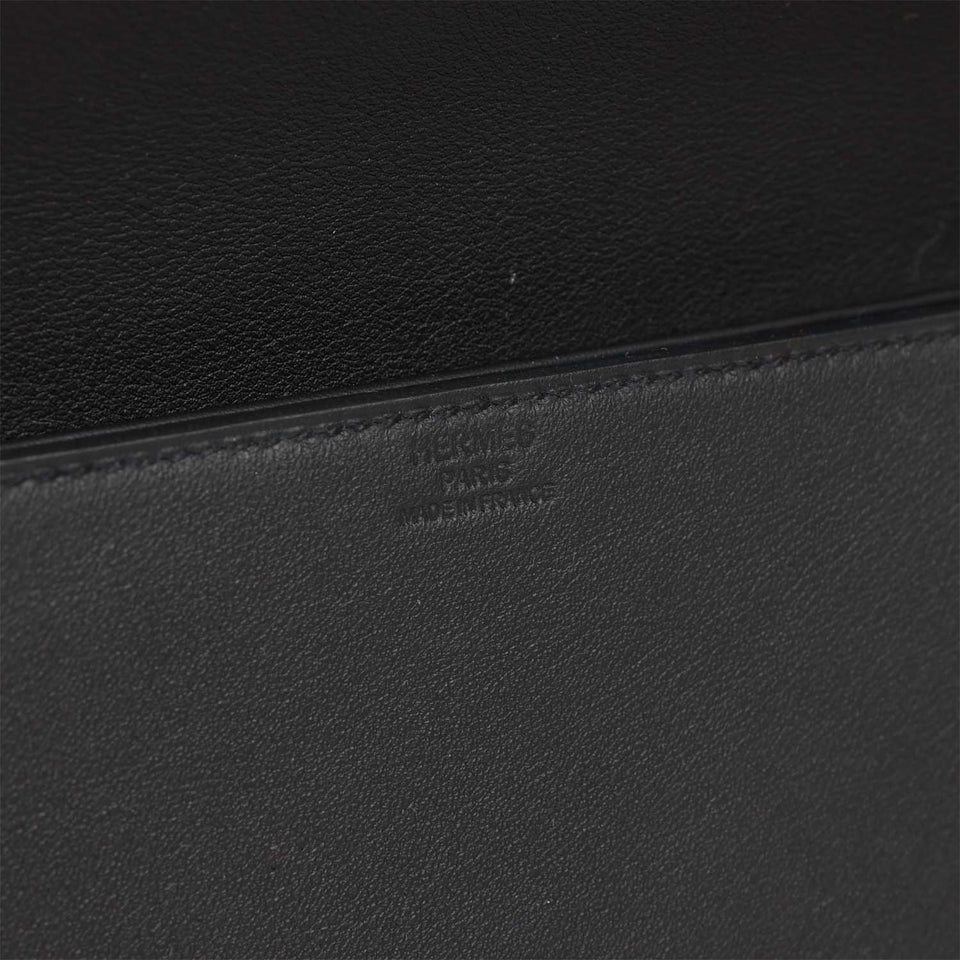 Hermes Shadow Kelly Cut Black Swift Calfskin