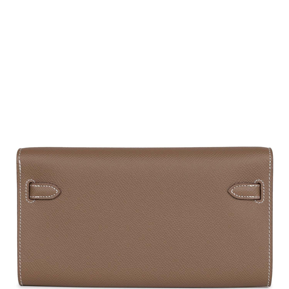 Hermes Kelly Wallet To Go Etoupe Epsom Gold Hardware