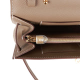 Hermes Kelly Wallet To Go Etoupe Epsom Gold Hardware