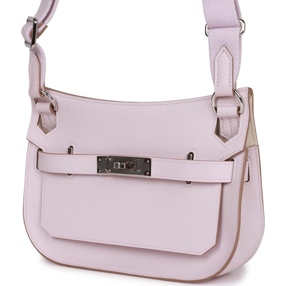Hermes Jypsiere Mini Mauve Pale Verso Evercolor Palladium Hardware