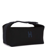 Hermes Bride-A-Brac Small Black H Militaire Canvas Palladium Hardware