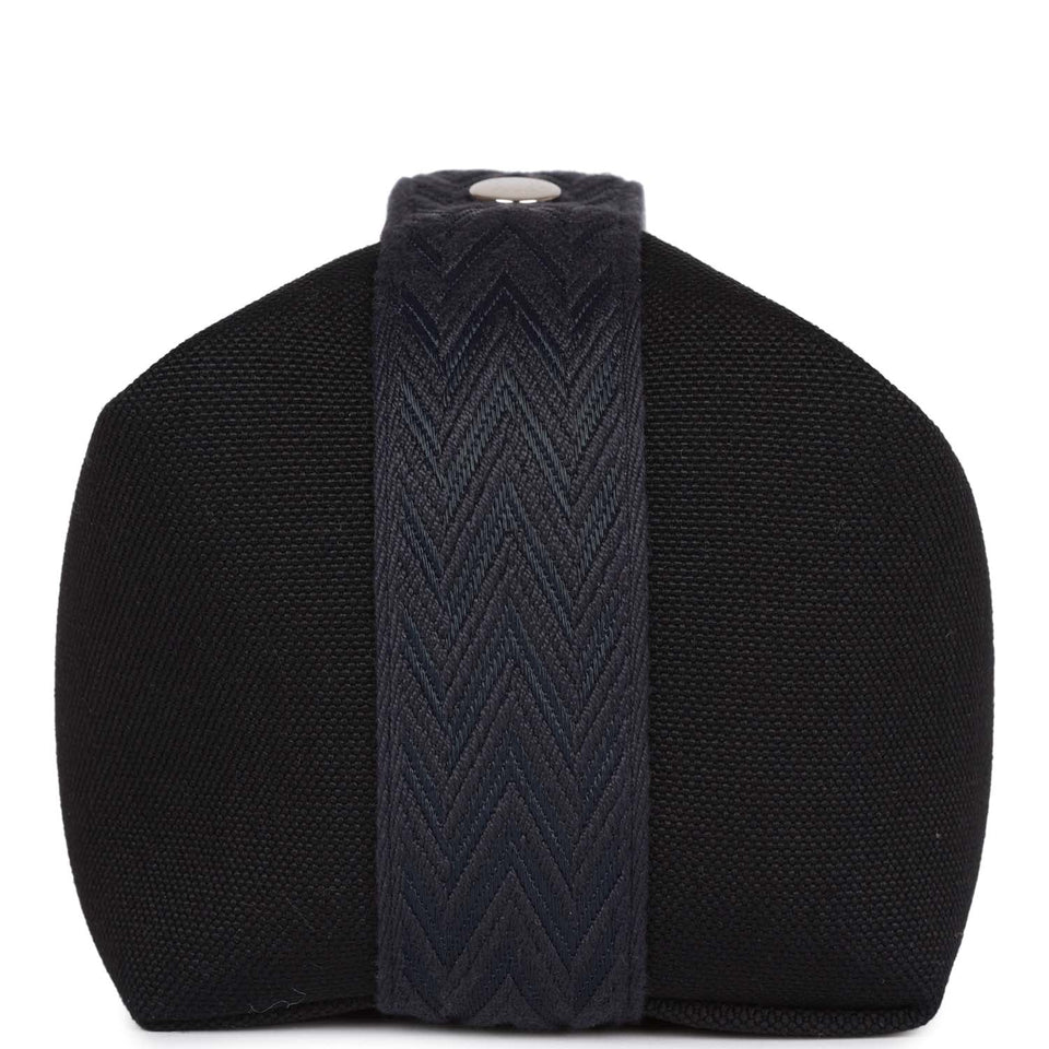 Hermes Bride-A-Brac Small Black H Militaire Canvas Palladium Hardware