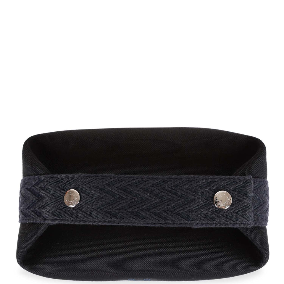 Hermes Bride-A-Brac Small Black H Militaire Canvas Palladium Hardware