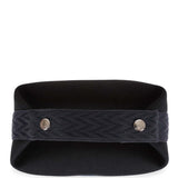 Hermes Bride-A-Brac Small Black H Militaire Canvas Palladium Hardware