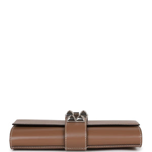 Hermes Medor Clutch 23 Etoupe Tadelakt Palladium Hardware