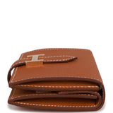 Hermes Bearn Mini Wallet Gold Epsom Gold Hardware