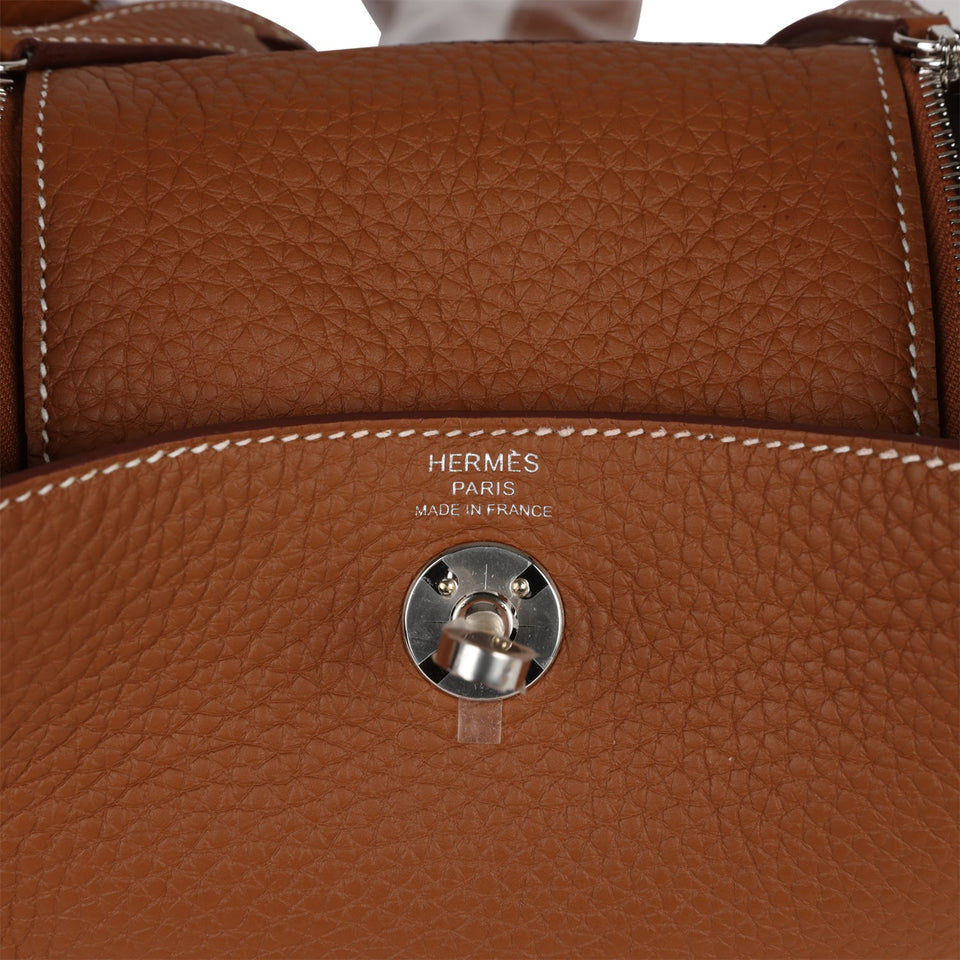 Hermes Mini Lindy Gold Clemence Palladium Hardware