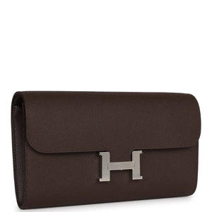 Hermes Constance Wallet To Go Chocolate Epsom Palladium Hardware