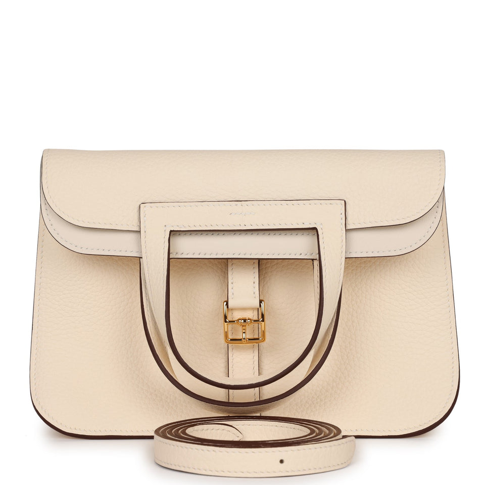 Hermes Halzan 25 Nata Clemence Gold Hardware
