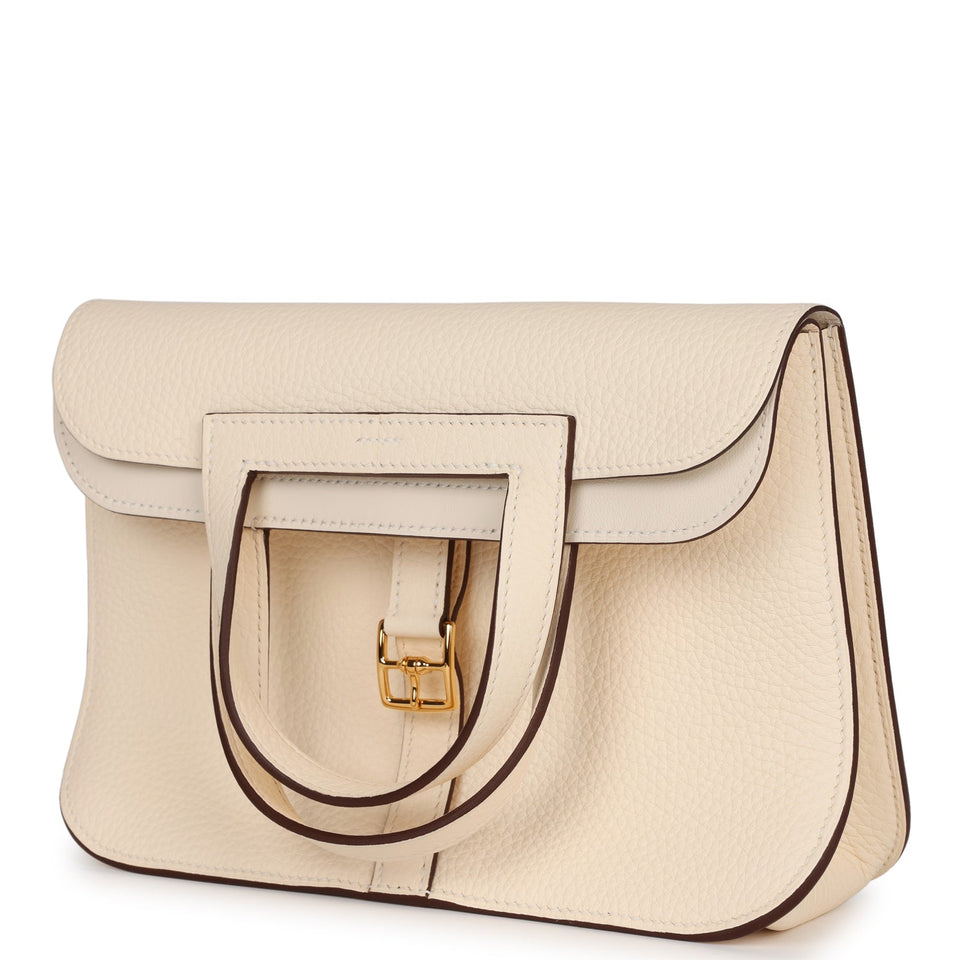 Hermes Halzan 25 Nata Clemence Gold Hardware