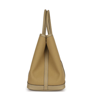 Hermes Garden Party 30 Poussiere Toile and Negonda Palladium Hardware