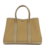 Hermes Garden Party 30 Poussiere Toile and Negonda Palladium Hardware