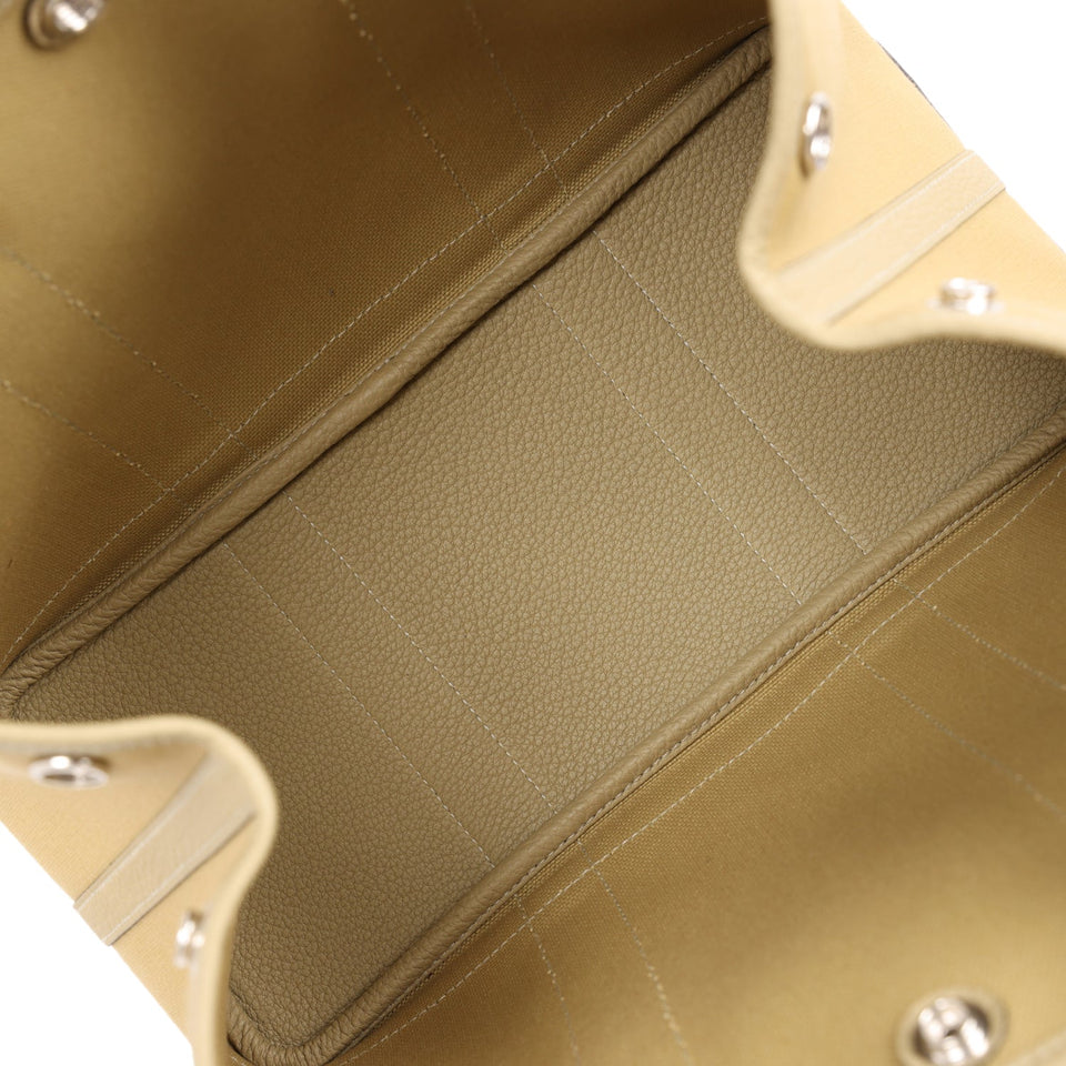 Hermes Garden Party 30 Poussiere Toile and Negonda Palladium Hardware