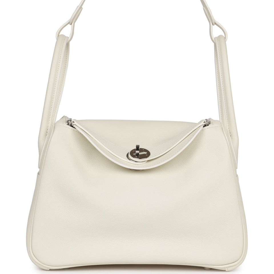Hermes Lindy 26 White Evercolor Palladium Hardware