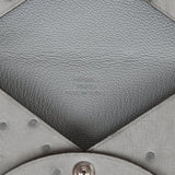 Hermes Calvi Card Holder Gris Perle Ostrich Palladium Hardware