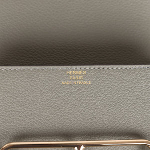 Hermes Roulis Slim Wallet Gris Meyer Evercolor Permabrass Hardware