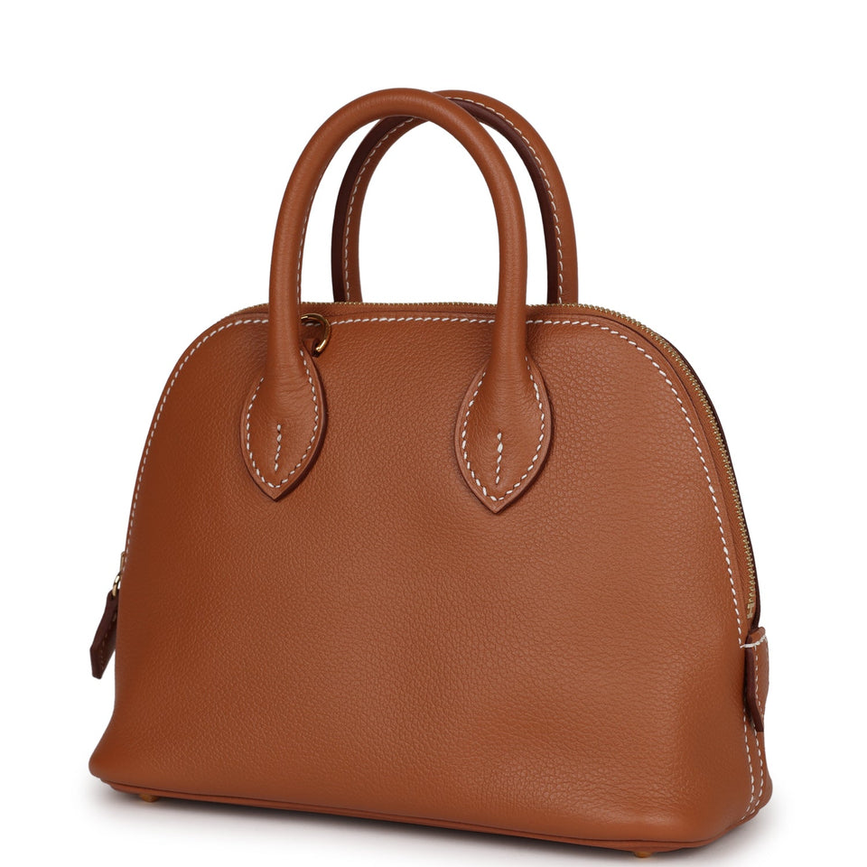 Hermes 1923 Bolide Mini Gold Evercolor Gold Hardware