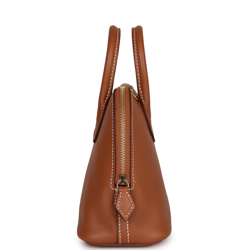 Hermes 1923 Bolide Mini Gold Evercolor Gold Hardware