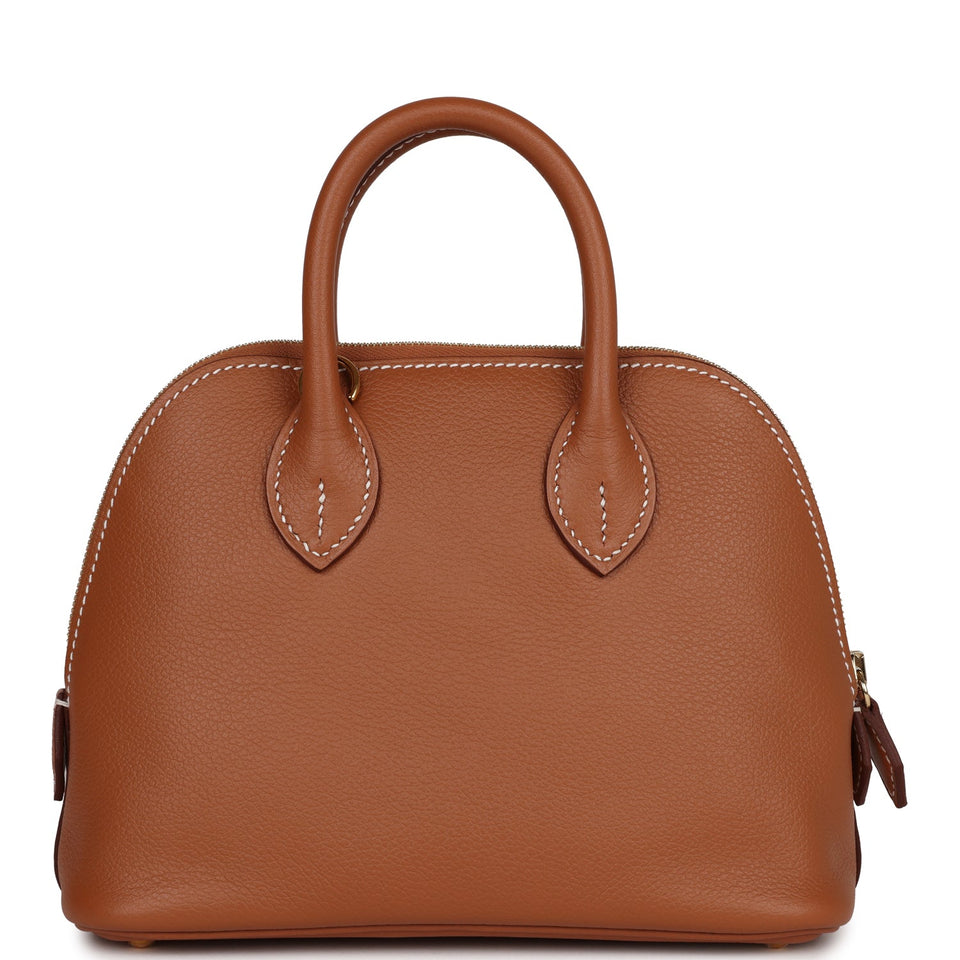 Hermes 1923 Bolide Mini Gold Evercolor Gold Hardware