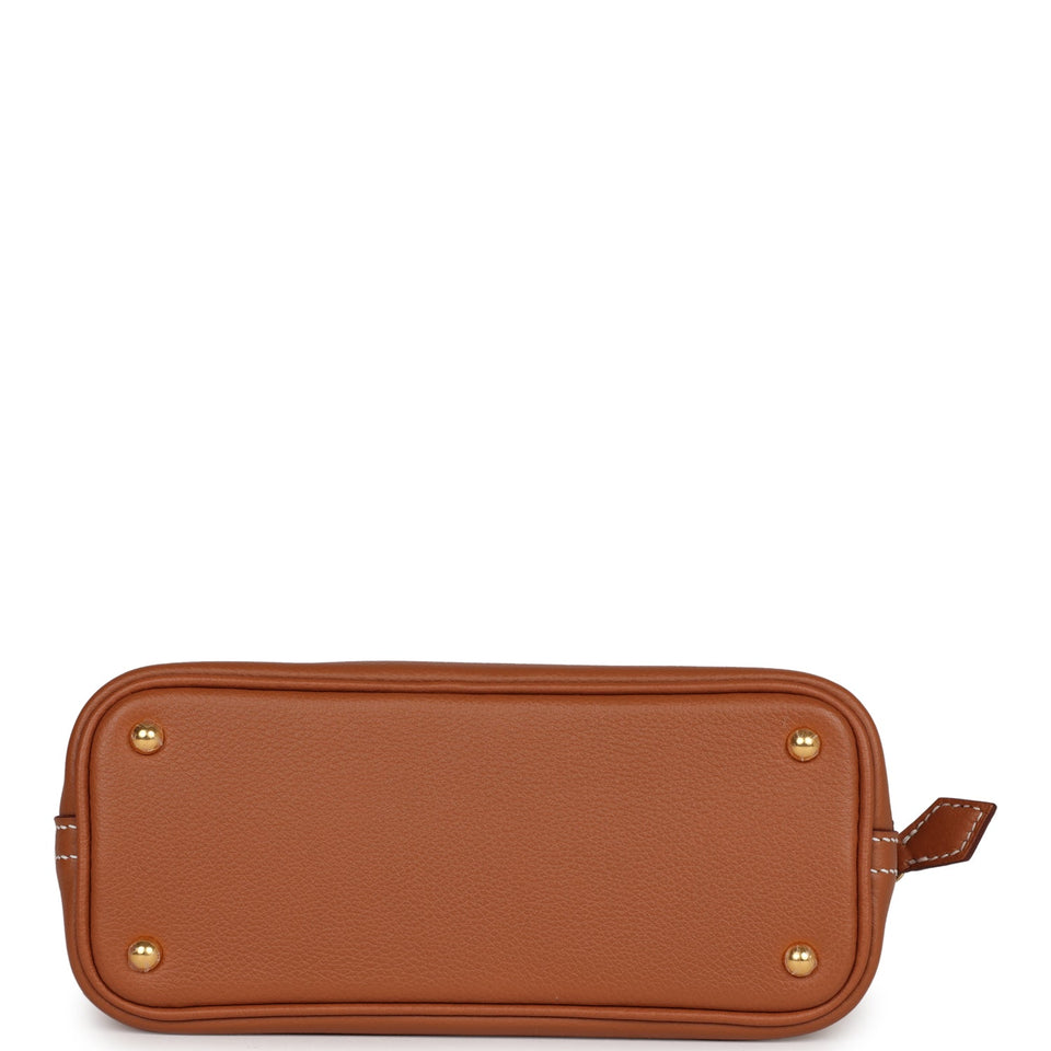 Hermes 1923 Bolide Mini Gold Evercolor Gold Hardware