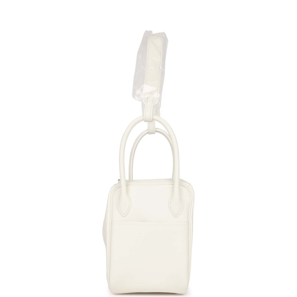 Hermes Lindy 26 White Evercolor Palladium Hardware