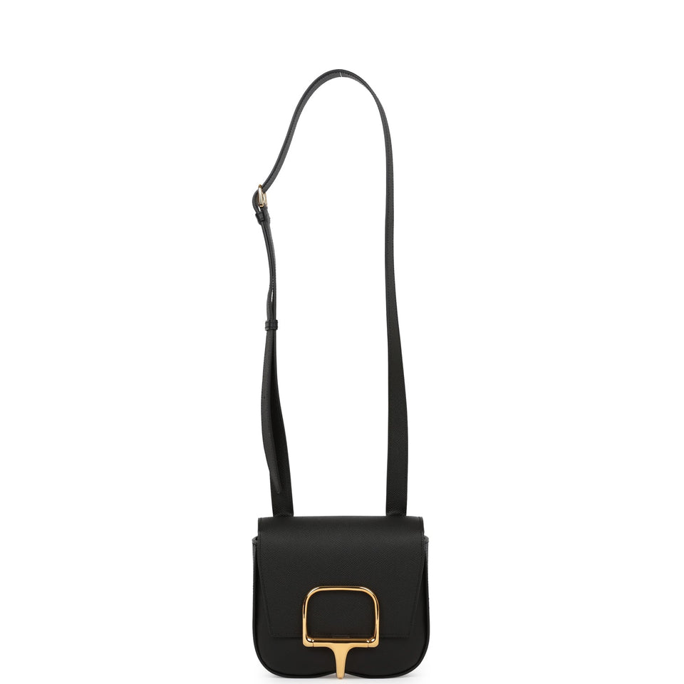 Hermes Della Cavalleria Mini Black Epsom Gold Hardware