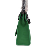 Hermes Herbag Zip PM 31 Bamboo Toile H/Bleu Indigo Vache Hunter Palladium Hardware