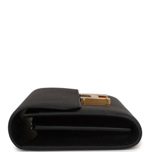 Hermes Constance Wallet To Go Black Epsom Gold Hardware