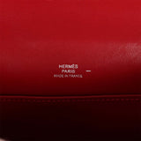 Hermes Kelly Pochette Rouge Vif Lizard Ruthenium Hardware