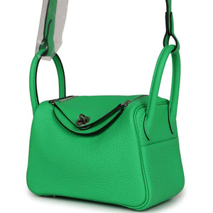 Hermes Mini Lindy Vert Comics Clemence Palladium Hardware