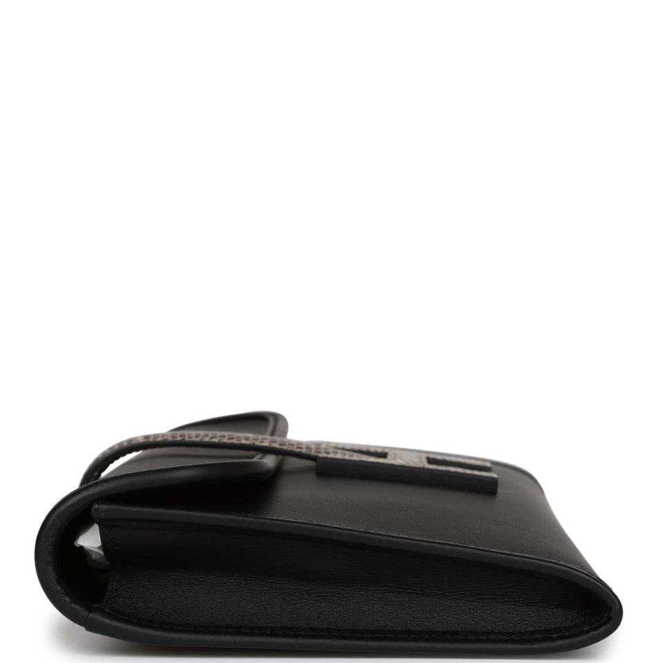 Hermes Jige Elan Touch Black Swift and Ombre Lizard