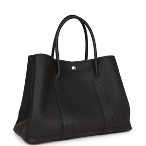 Hermes Garden Party 36 Black Negonda Palladium Hardware