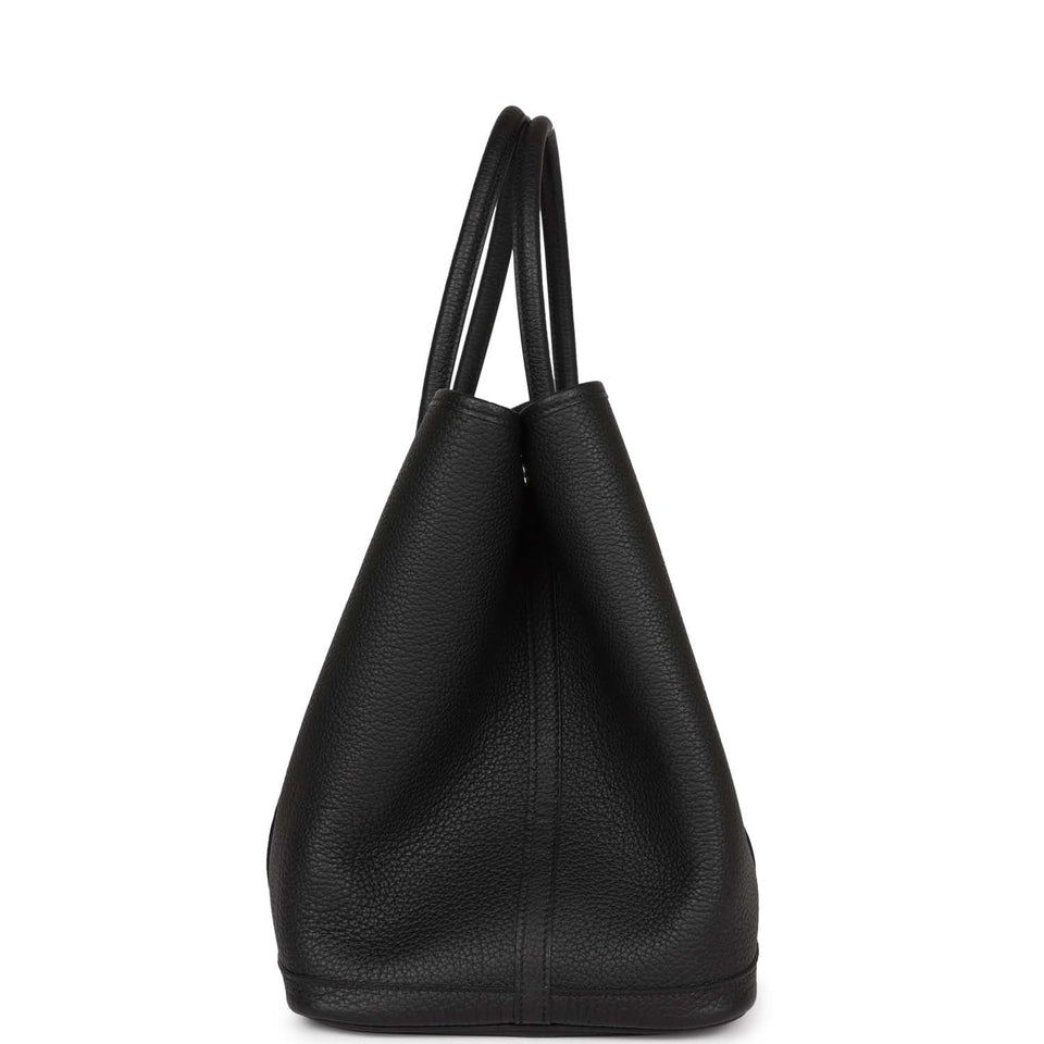 Hermes Garden Party 36 Black Negonda Palladium Hardware