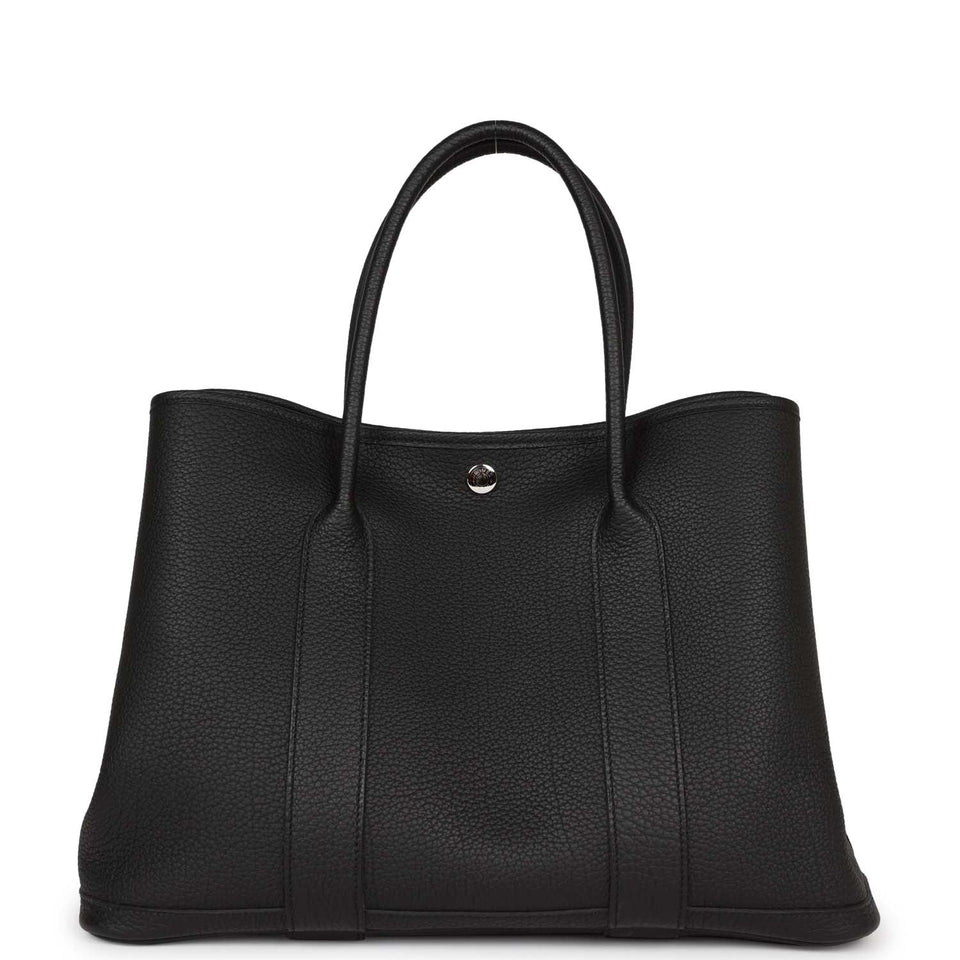 Hermes Garden Party 36 Black Negonda Palladium Hardware