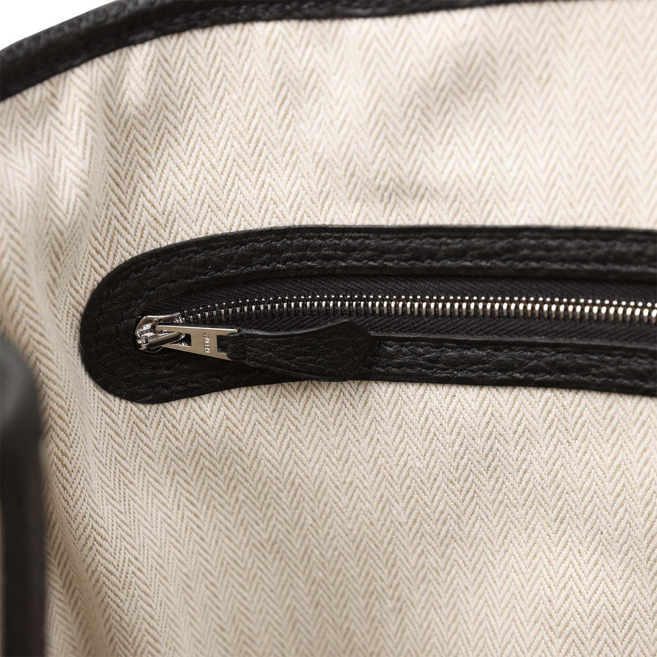 Hermes Garden Party 36 Black Negonda Palladium Hardware