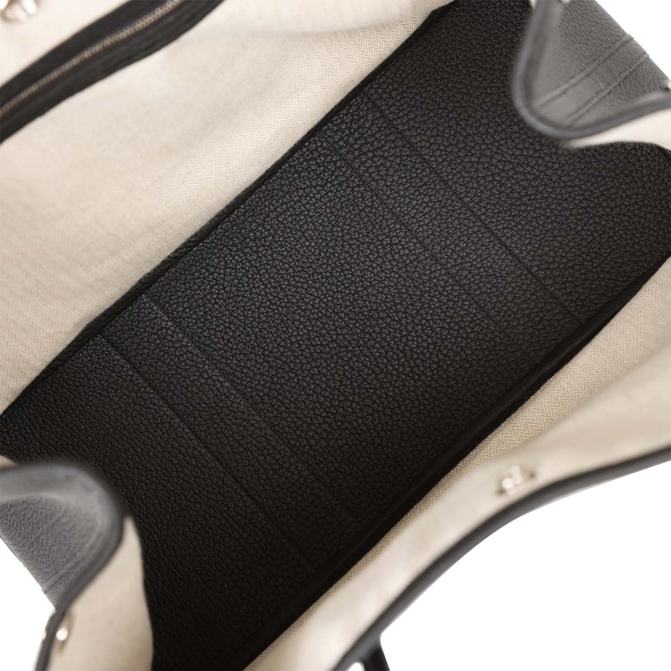 Hermes Garden Party 36 Black Negonda Palladium Hardware