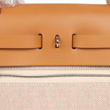 Hermes Herbag Zip PM 31 Brides de Gala Toile H Berline Natural Sable Palladium Hardware