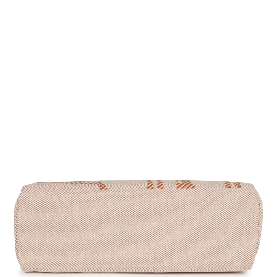 Hermes Herbag Zip PM 31 Brides de Gala Toile H Berline Natural Sable Palladium Hardware