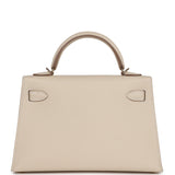 Hermes Kelly Sellier 20 Craie Verso Epsom Permabrass Hardware