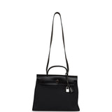 Hermes Herbag Zip PM 31 Black Toile H Berline Hunter Palladium Hardware