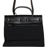 Hermes Herbag Zip PM 31 Black Toile H Berline Hunter Palladium Hardware
