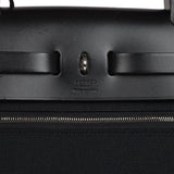Hermes Herbag Zip PM 31 Black Toile H Berline Hunter Palladium Hardware