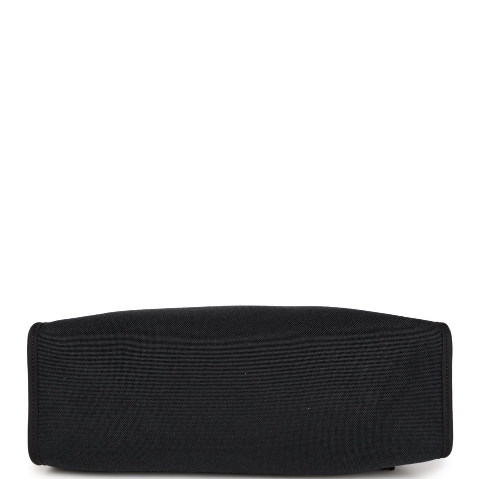 Hermes Herbag Zip PM 31 Black Toile H Berline Hunter Palladium Hardware