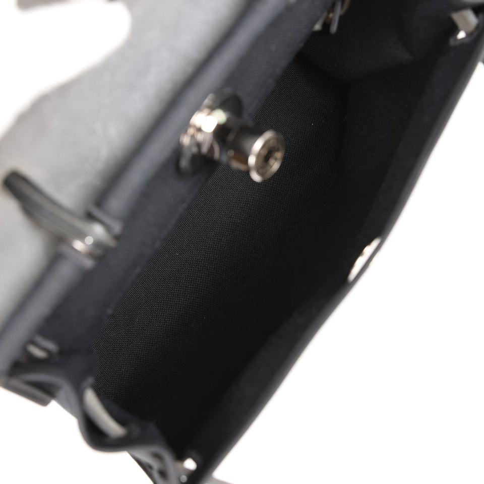 Hermes Herbag Zip PM 31 Black Toile H Berline Hunter Palladium Hardware